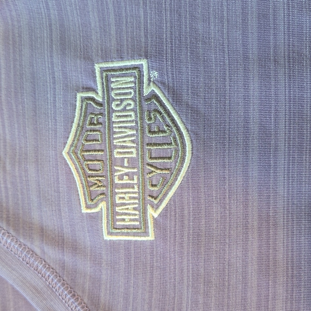 Harley Davidson Tech Long Sleeve Lavender Top - Picture 4 of 5